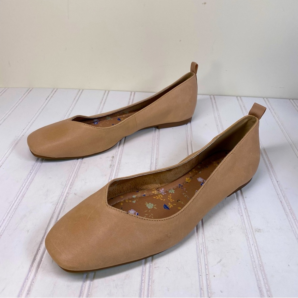 Lucky Brand Destrien tan leather ballet flats